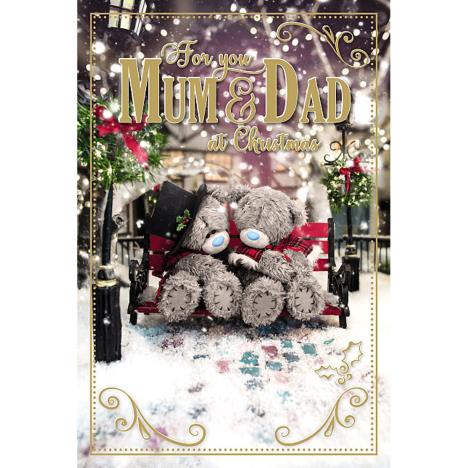 3D Holographic For You Mum & Dad Me to You Bear Christmas Card
